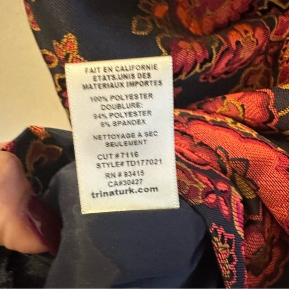 Trina Turk Angelou Sierra Primrose Jacquard Shift Dress Sz 4 Retail $288 - Picture 11 of 13